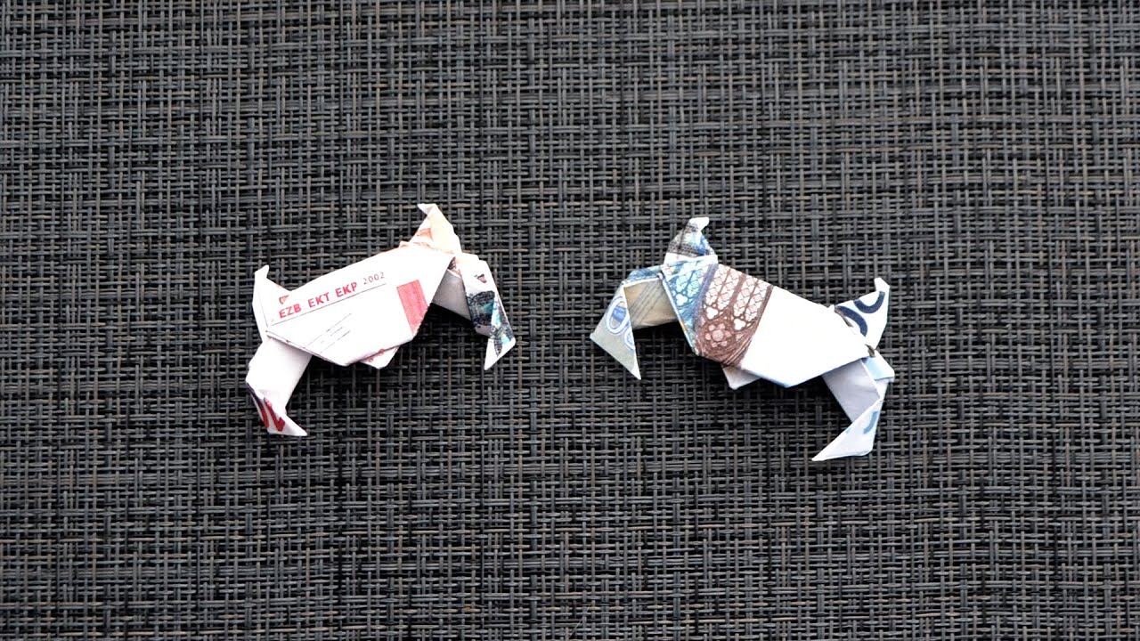 Origami KRABBE Geldgeschenk GELD FALTEN | Geschenk | Money  CRAB | Tutorial by Euro Origami
