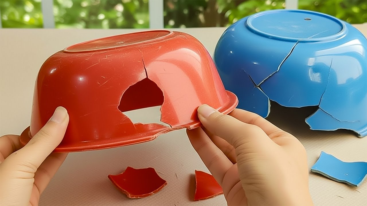 Не выбрасывайте сломанные пластиковые корзины! 😱 Этот секретный трюк вас шокирует | Лайфхак для тв