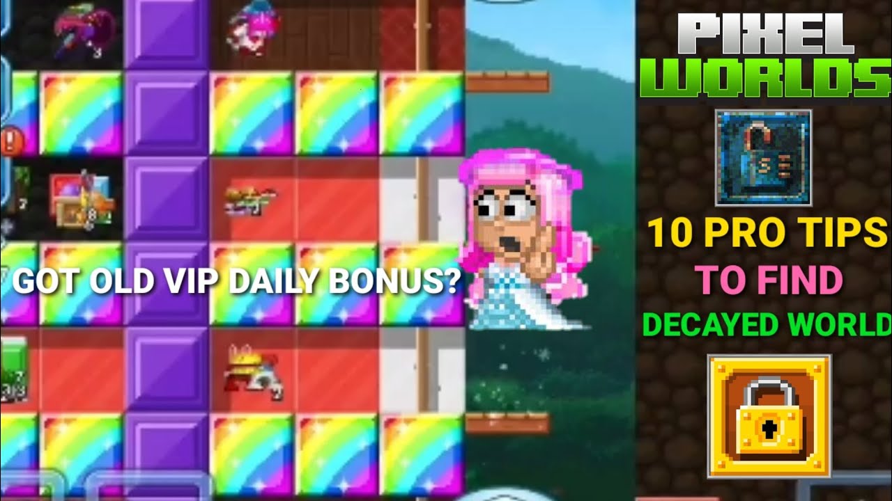 I GOT AN OLD VIP BONUS ITEM FROM DECAYED WORLD | PIXEL WORLDS