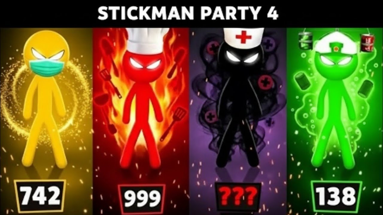 Stickman BEST MINIGAMES Tournament - Stickman Party 1 2 3 4 Player 2026