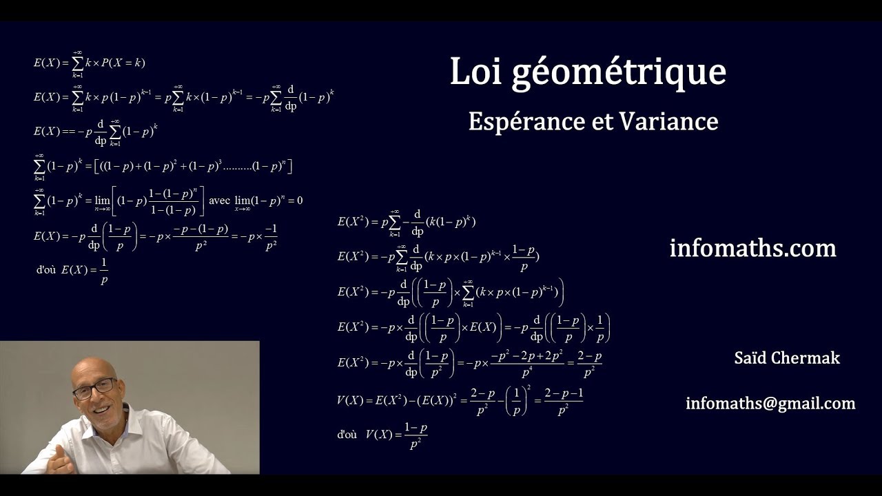 LOI GÉOMÉTRIQUE.  ESPÉRANCE.  VARIANCE