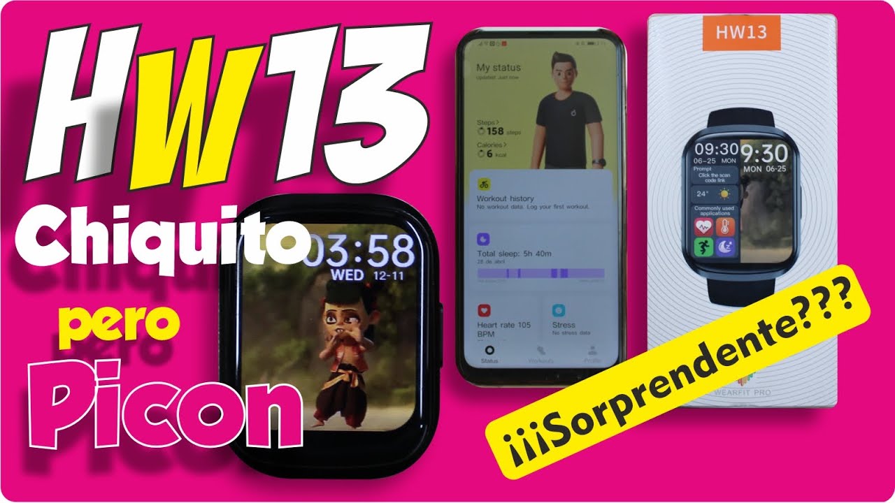 Reloj inteligente HW13 unboxing un Smartwatch pequeño económico pero ...#HW13 #Smartwatch #relojes