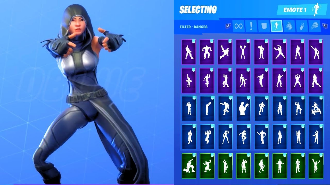 FATE SKIN SHOWCASE WITH ALL FORTNITE DANCES & EMOTES