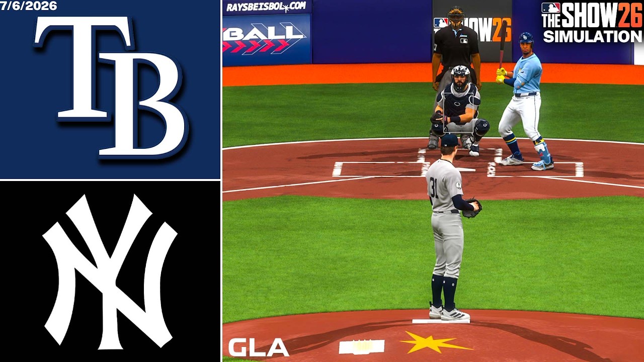Yankees vs. Rays Simulation | 7/6/26 | MLB The Show 26 PS5 Gameplay