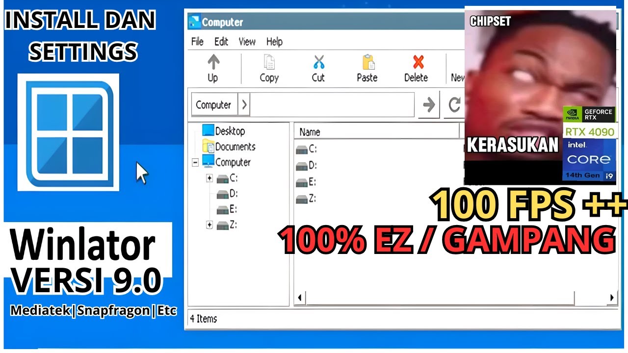 WINLATOR 9.0 FULL TUTORIAL DOWNLOAD, INSTALL DAN SETTINGS | GAMPANG BANGET #winlator