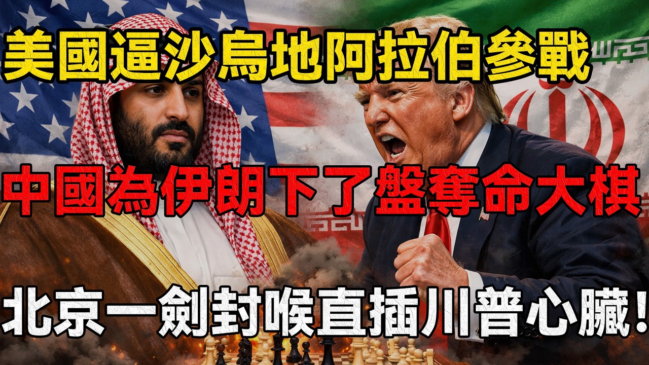 美國逼沙烏地阿拉伯參戰，中國為伊朗下出一盤奪命大棋，北京一劍封喉直插川普心臟！ #中国 #川普 #伊朗 #中东局势 #地缘政治 #沙特阿拉伯