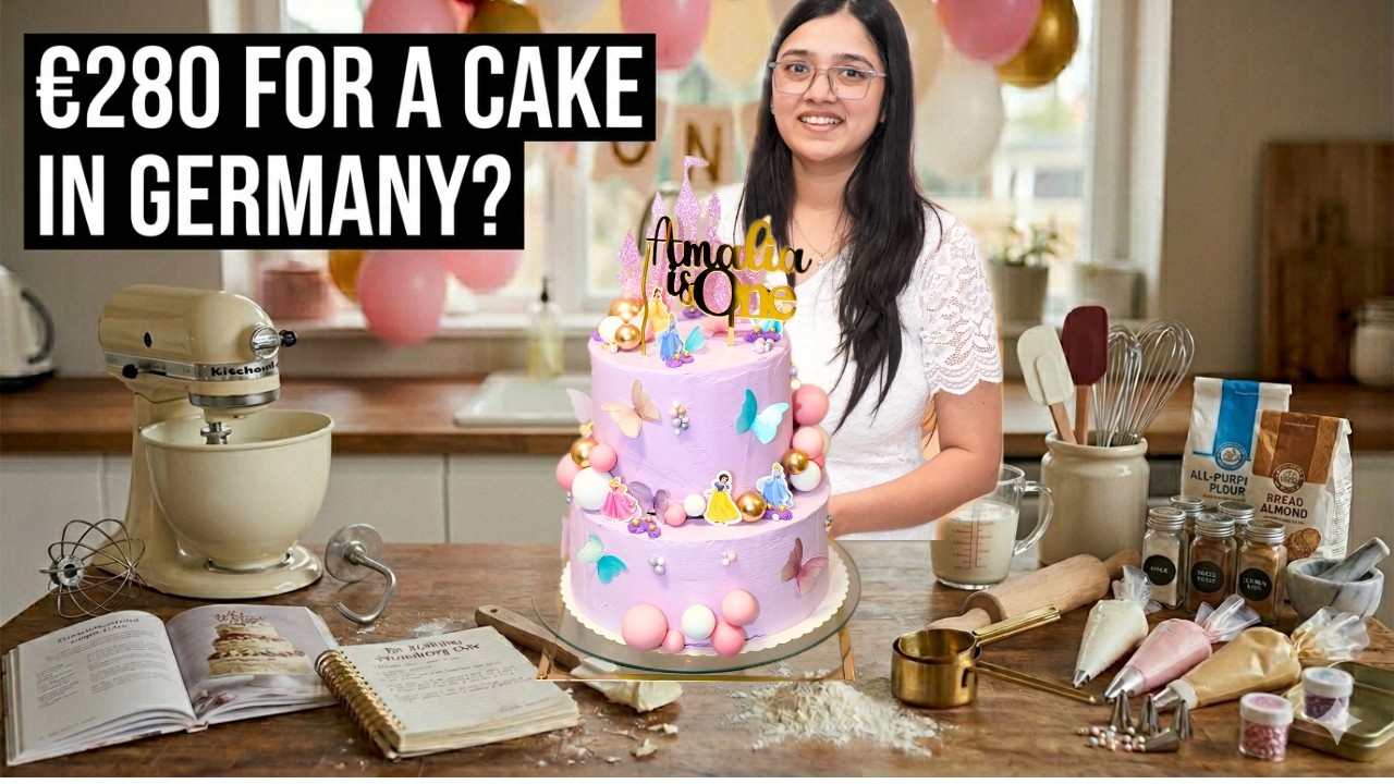 My Daughter’s First Birthday in Germany 🇩🇪 | Why I Made the Cake Myself (Honest Cost Comparison)