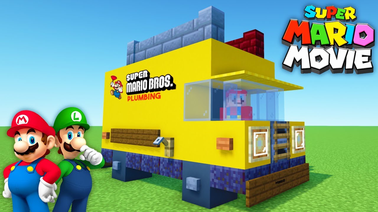 Minecraft Tutorial: How To Make A Super Mario Bros. Plumbing Van 