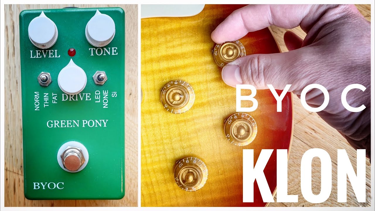 BYOC Green Pony KLON Clone - From Blues to High Gain by turning GUITAR VOLUME KNOB!