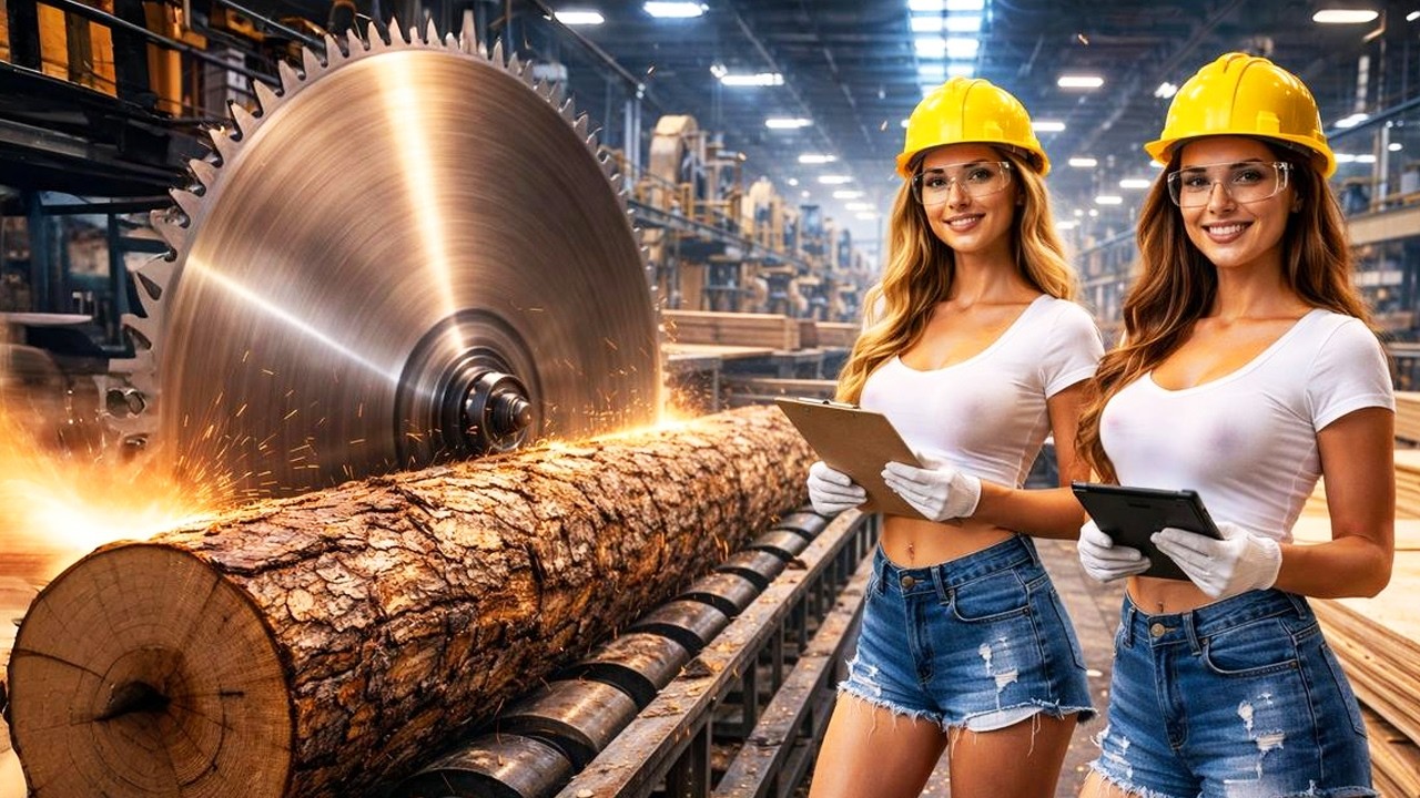How Plywood Is Made in a Mega Factory | Log to Plywood Process (4K)