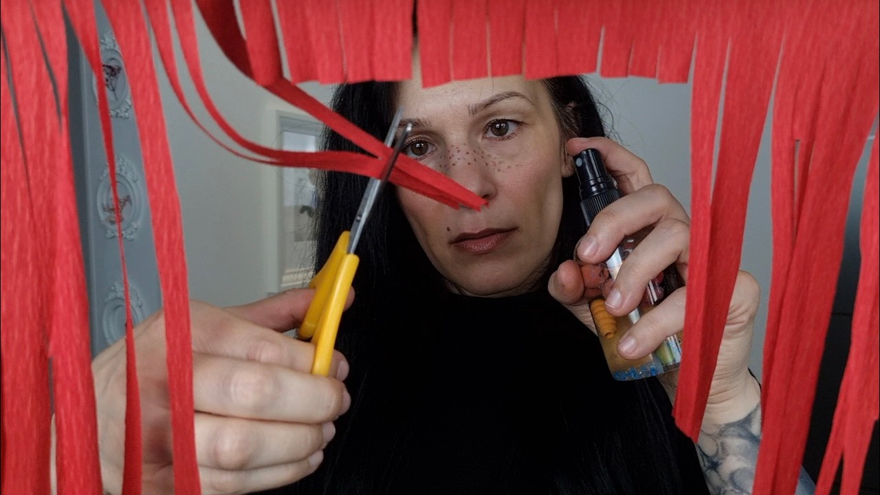 Your hair is crepe paper & a bit make up ASMR