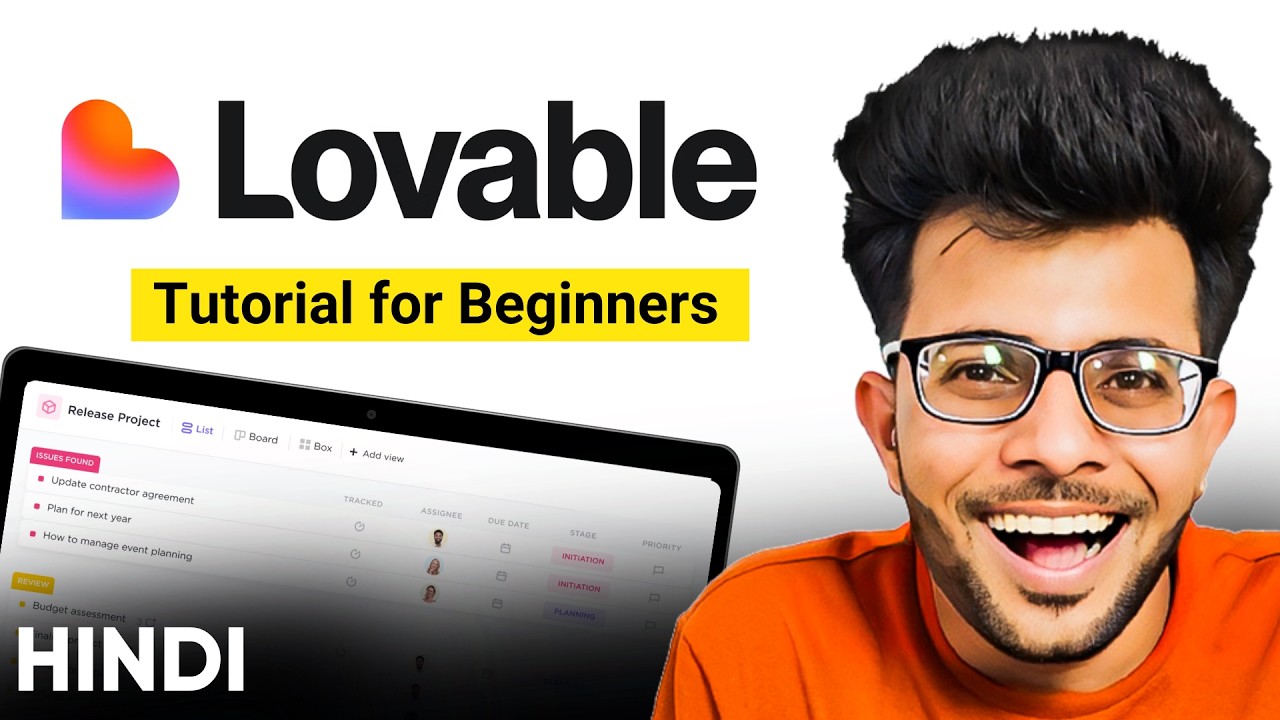 Lovable AI Tutorial for Beginners in Hindi | Vibe Coding Explained  ✅ 🔥
