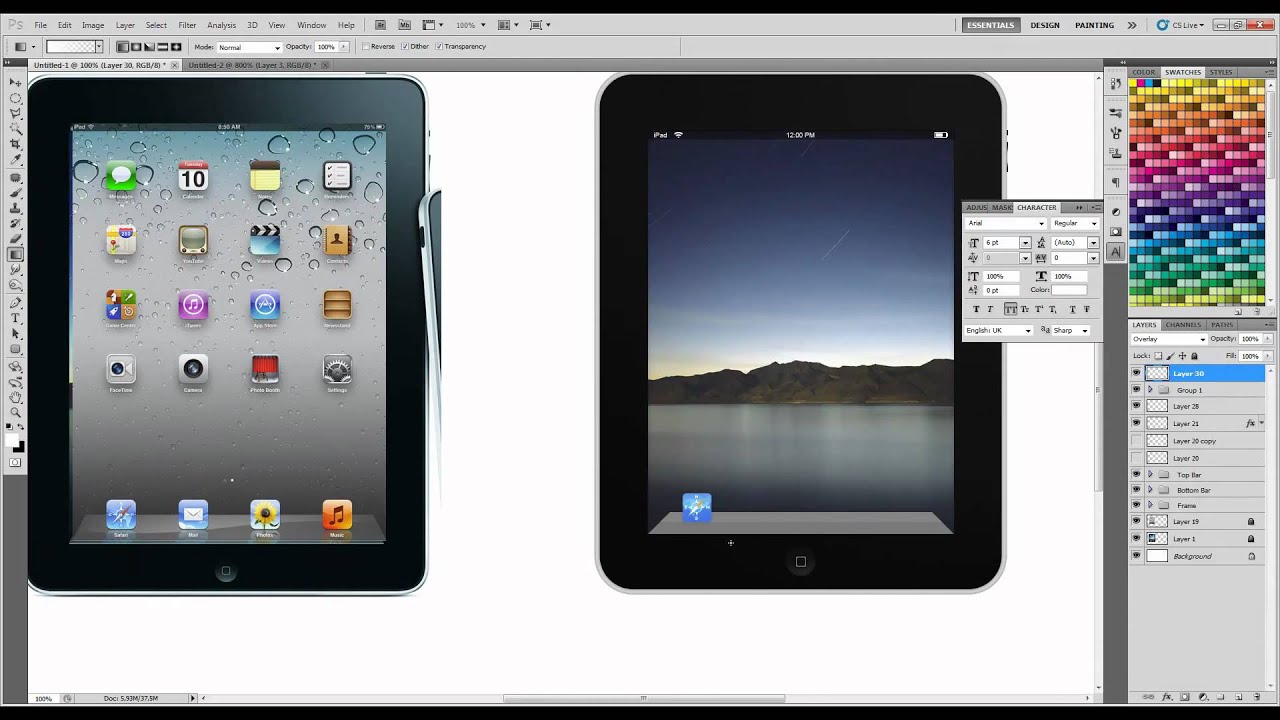 iPad in Photoshop Speed Art | By Cammernnn
