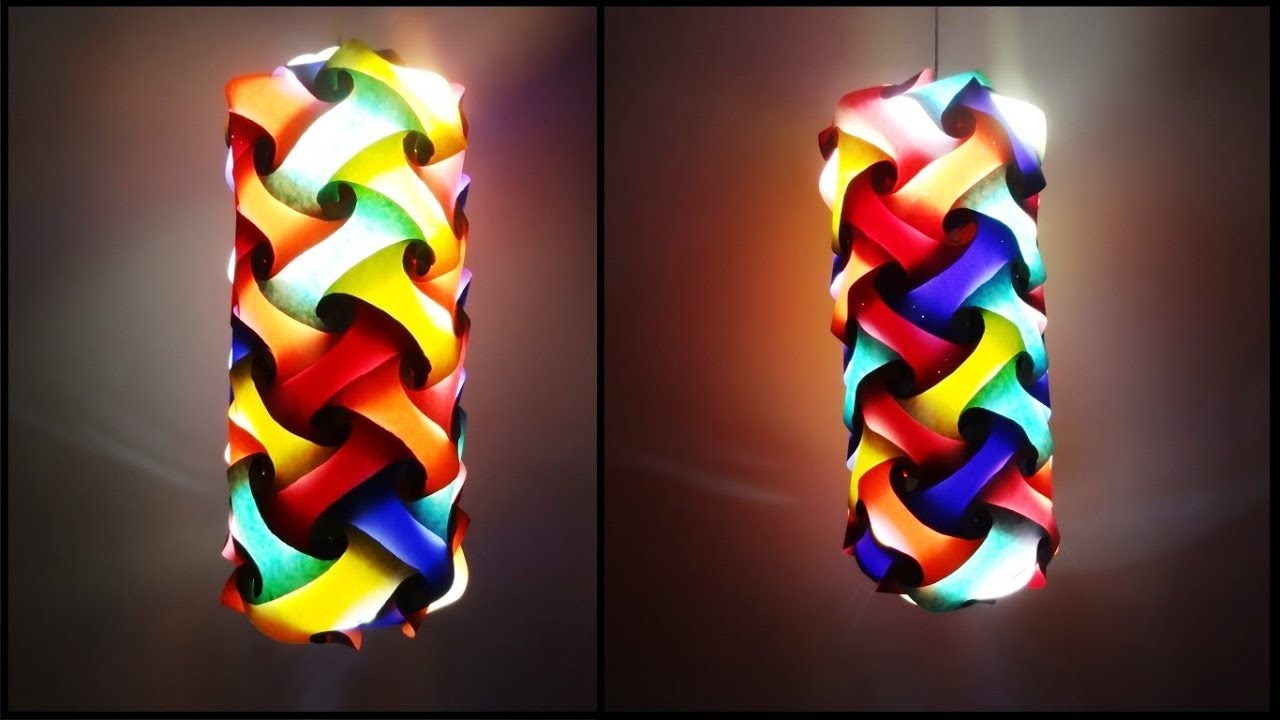 Paper Crafts | Diwali decoration ideas | Beautiful Multicoloured Lantern | DIY Cylindrical Lantern
