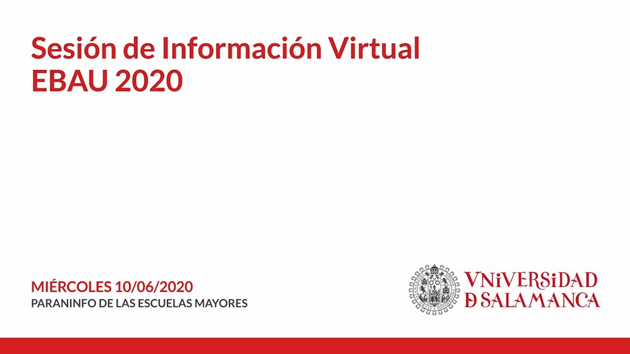 Sesión de Información Virtual EBAU 2020