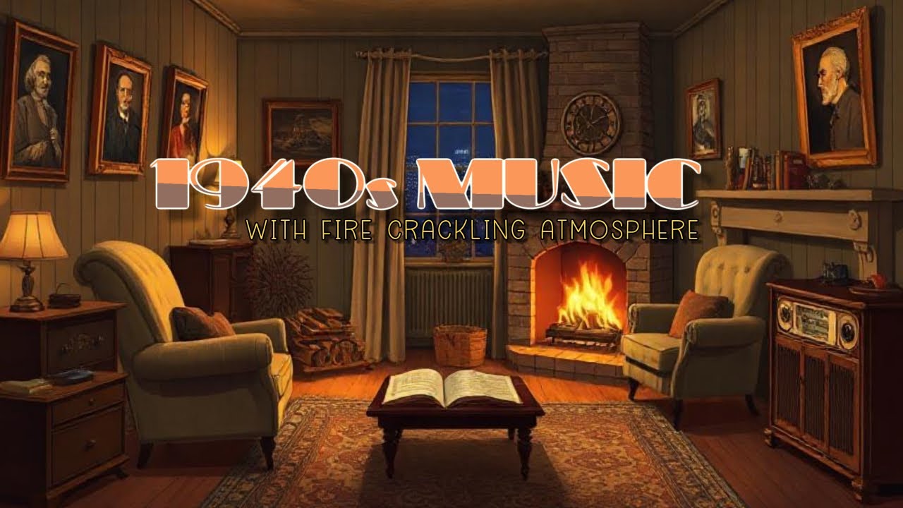 🔴LIVE🔴 - 1940s Oldies Music Playing in an Elegant Vintage Living Room