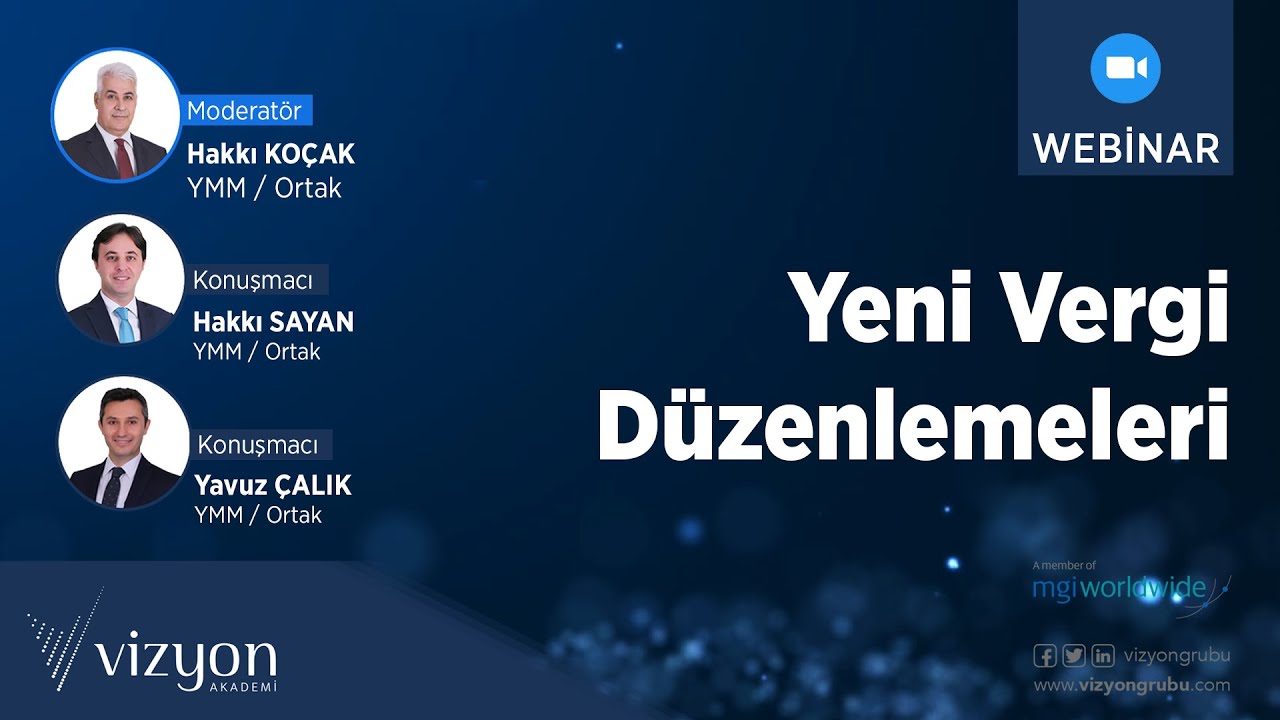 Yeni Vergi Düzenlemeleri I Webinar