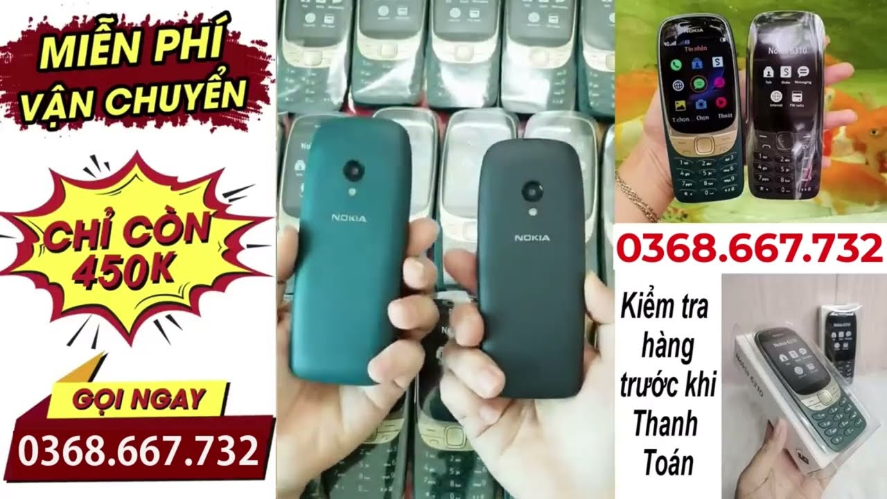 Nokia 6310 4G Sale còn 450k và miễn phí ship toàn quốc Gọi ngay 0368.667.732