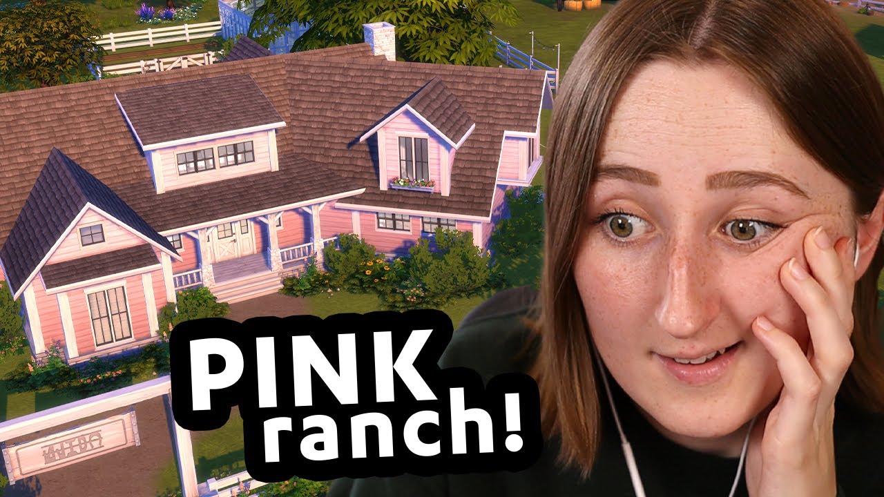 Building an ALL PINK Ranch in The Sims 4 (Streamed 7/25/23)