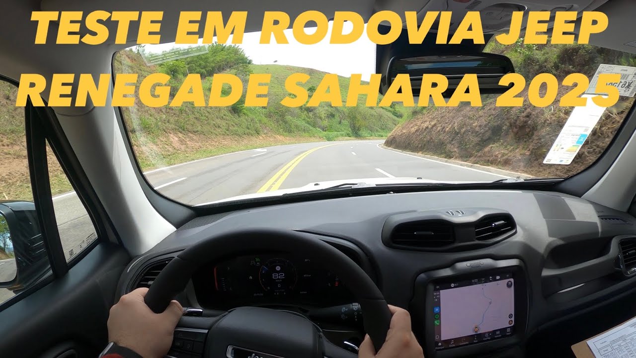 Teste em Rodovia Jeep Renegade Sahara T270 2025 - Faz bonito no consumo?! (4K 60)