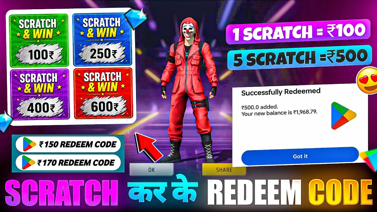 FREE REDEEM CODES INSTANT 🤩 | 800 REDEEM CODE FREE | HOW TO GET GOOGLE PLAY STORE REDEEM CODES FREE
