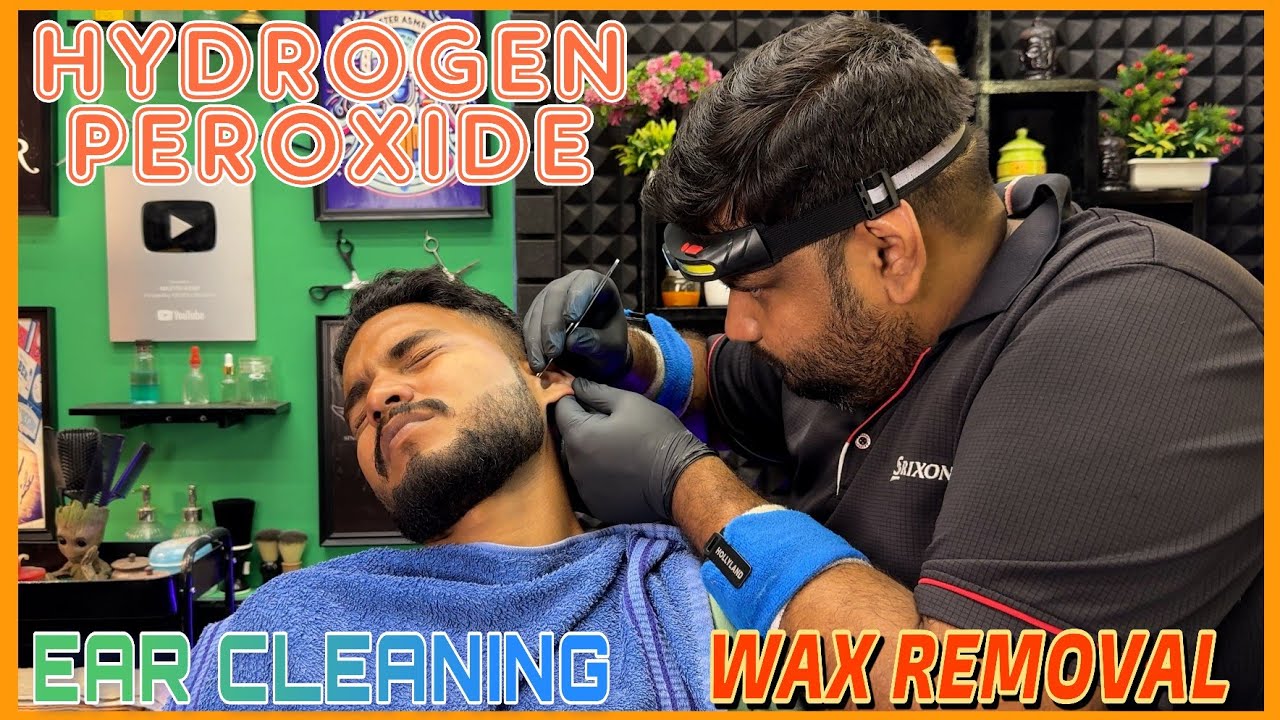 H2O2 Deep Ear Cleaning and Wax Removal by SHAMBOO💈ASMR