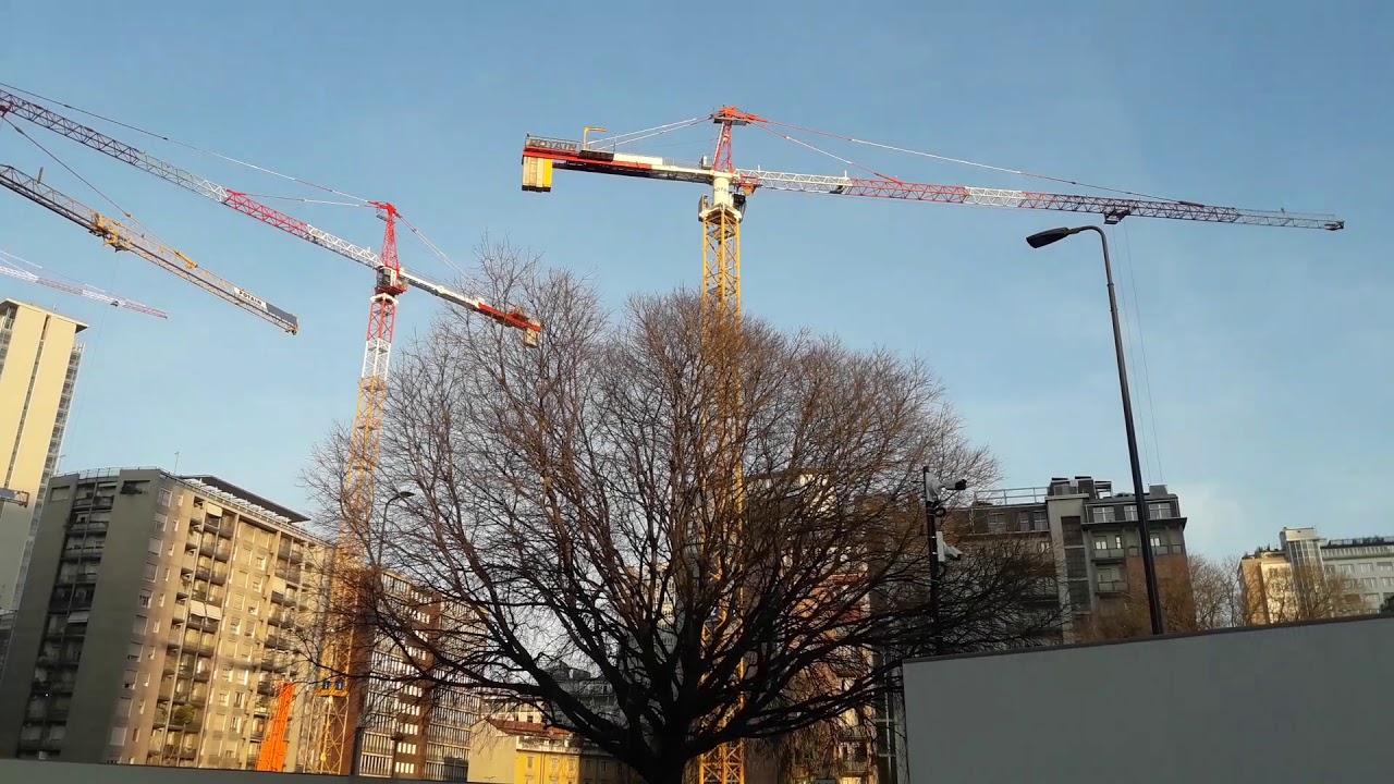 MILANO cantiere torre GIOIA 22) COSTRUZIONE PIANI TERRA.