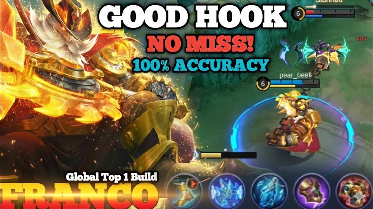 GOOD HOOK FRANCO‼️ 100% Accuracy Gameplay & Best Build 2026! - Build Top 1 Global - MLBB