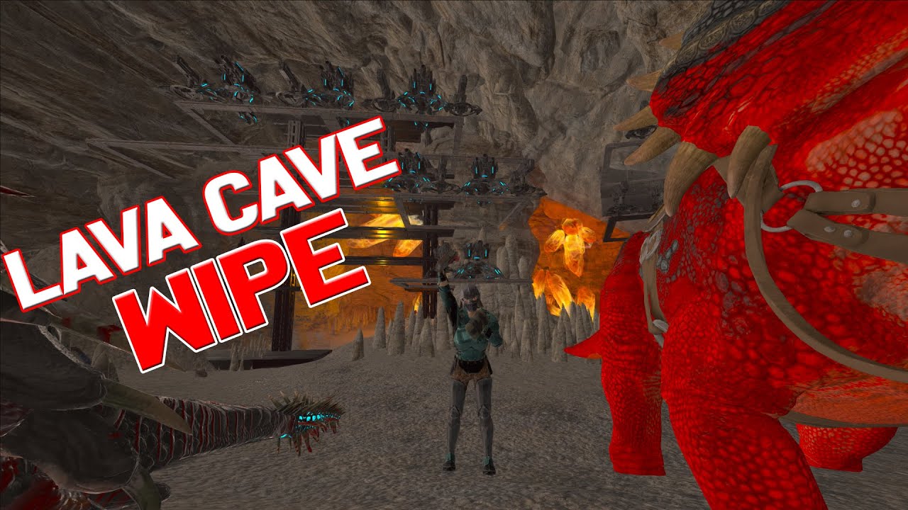 WIPING THE ISLAND LAVA CAVE (EASY PROFIT)- ARK DUO PVP