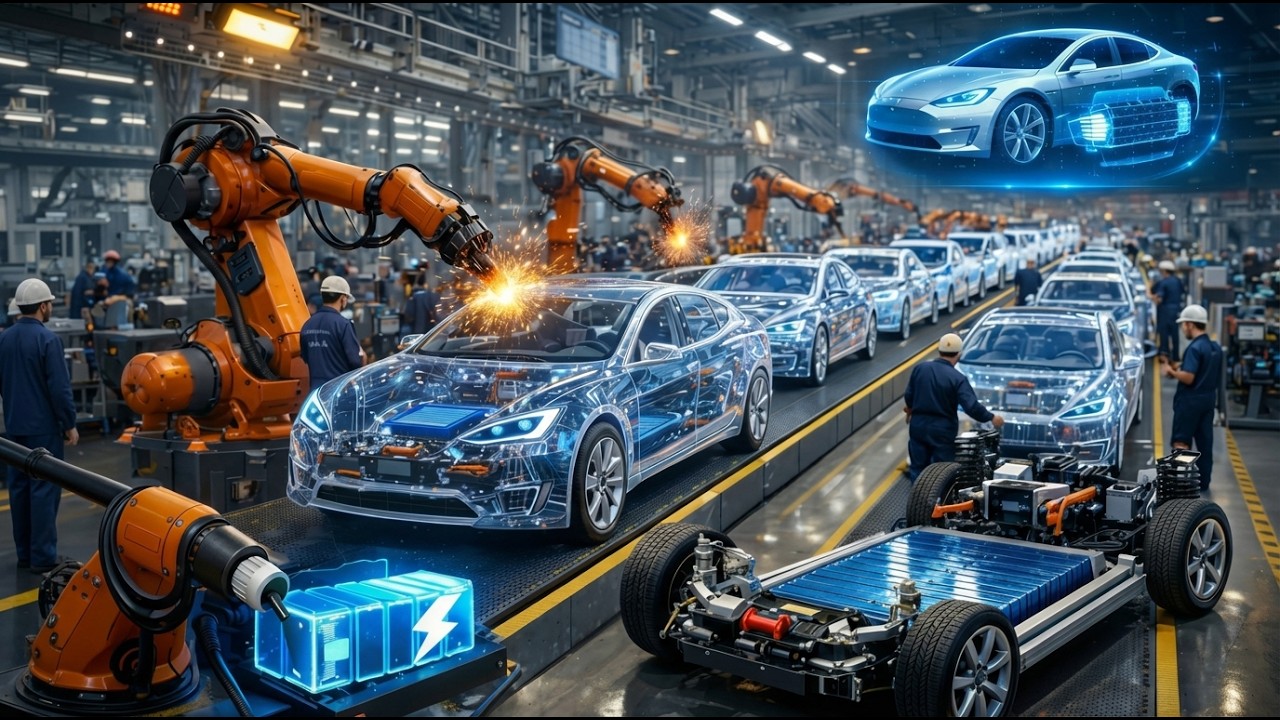 How Tesla Electric Cars Are Made ⚡🚗 | Inside Tesla Factory 🏭🤖