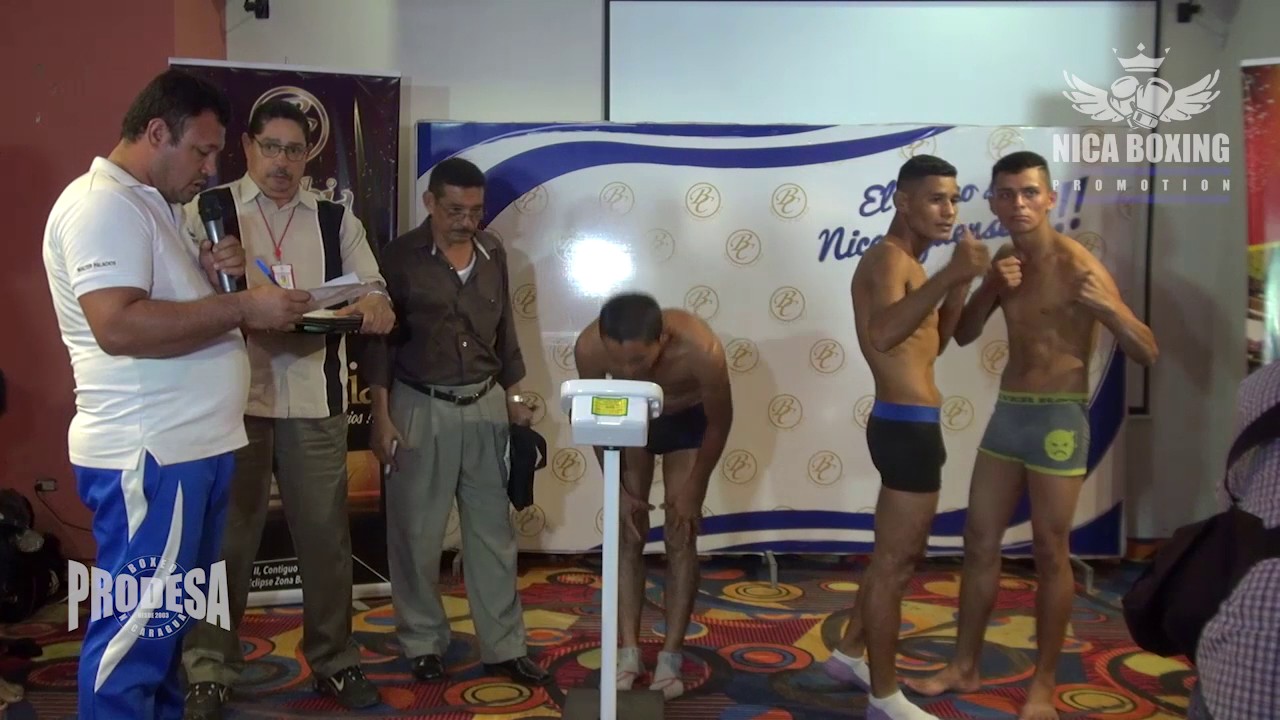PESAJE OFICIAL - Elton Lara vs Herald Molina - Nica Boxing Promotions