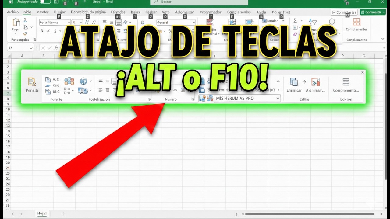 Cinta de Opciones Atajo de Teclado