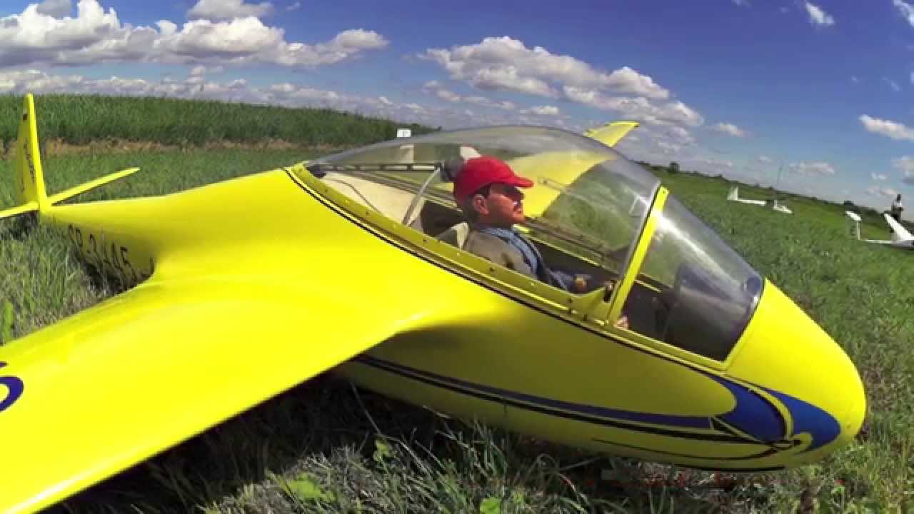 Krzysztof Wilkosz. SZD-8 ter Jaskółka ZO. Strzelce Małe Szczurowa.