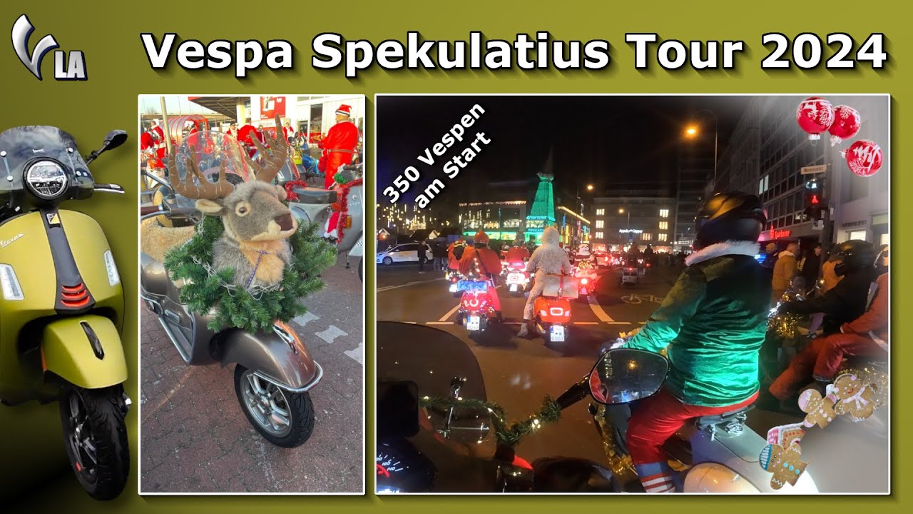 Vespa Spekulatius Tour 2024 - mit 350 Vespen durch Köln 🛵