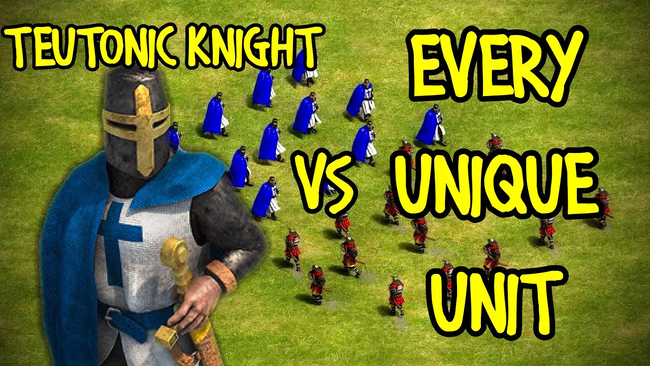 ELITE TEUTONIC KNIGHT vs EVERY UNIQUE UNIT | AoE II: Definitive Edition