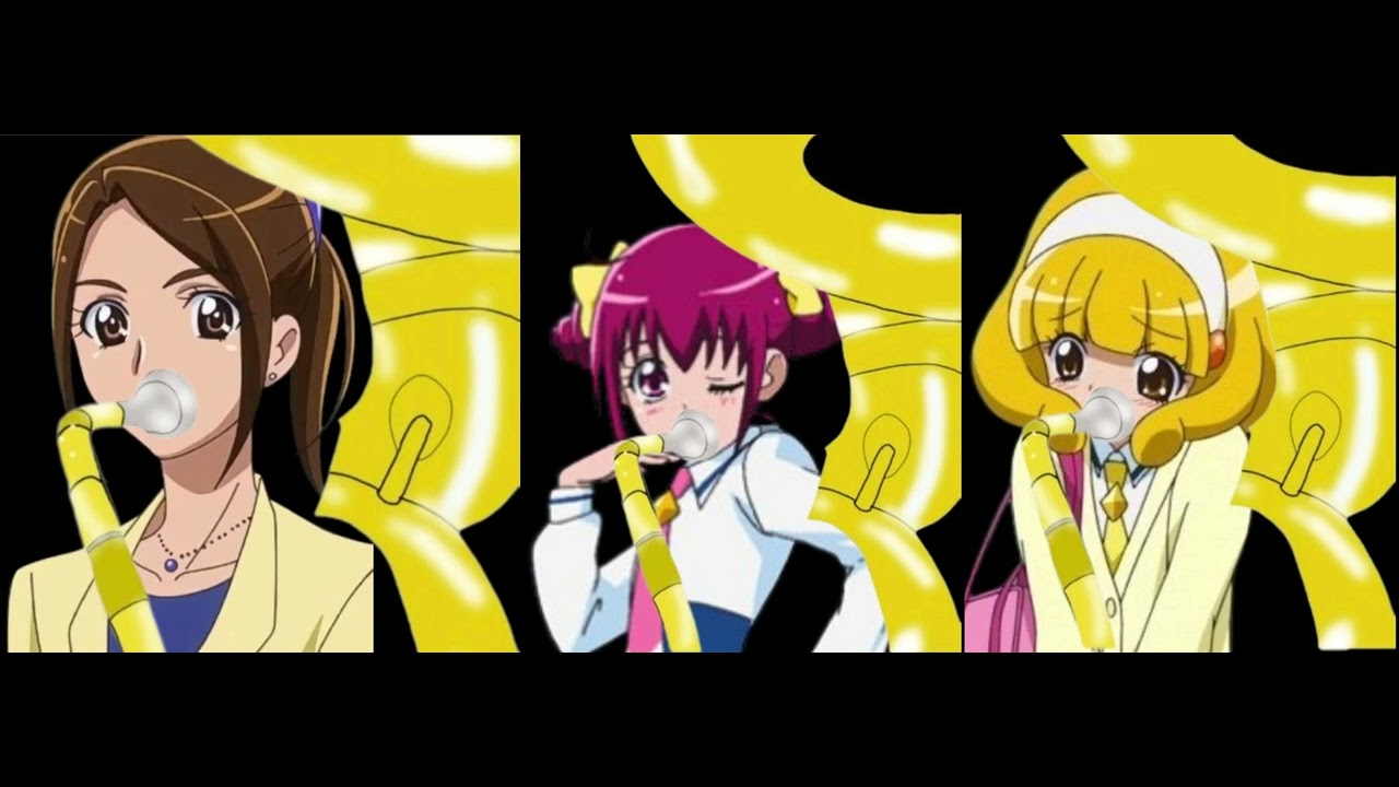 Smile Precure (2013) Namie Sasaki And Miyuki Hoshizora And Kise Yayoi Playing Sousaphone Duet Scene