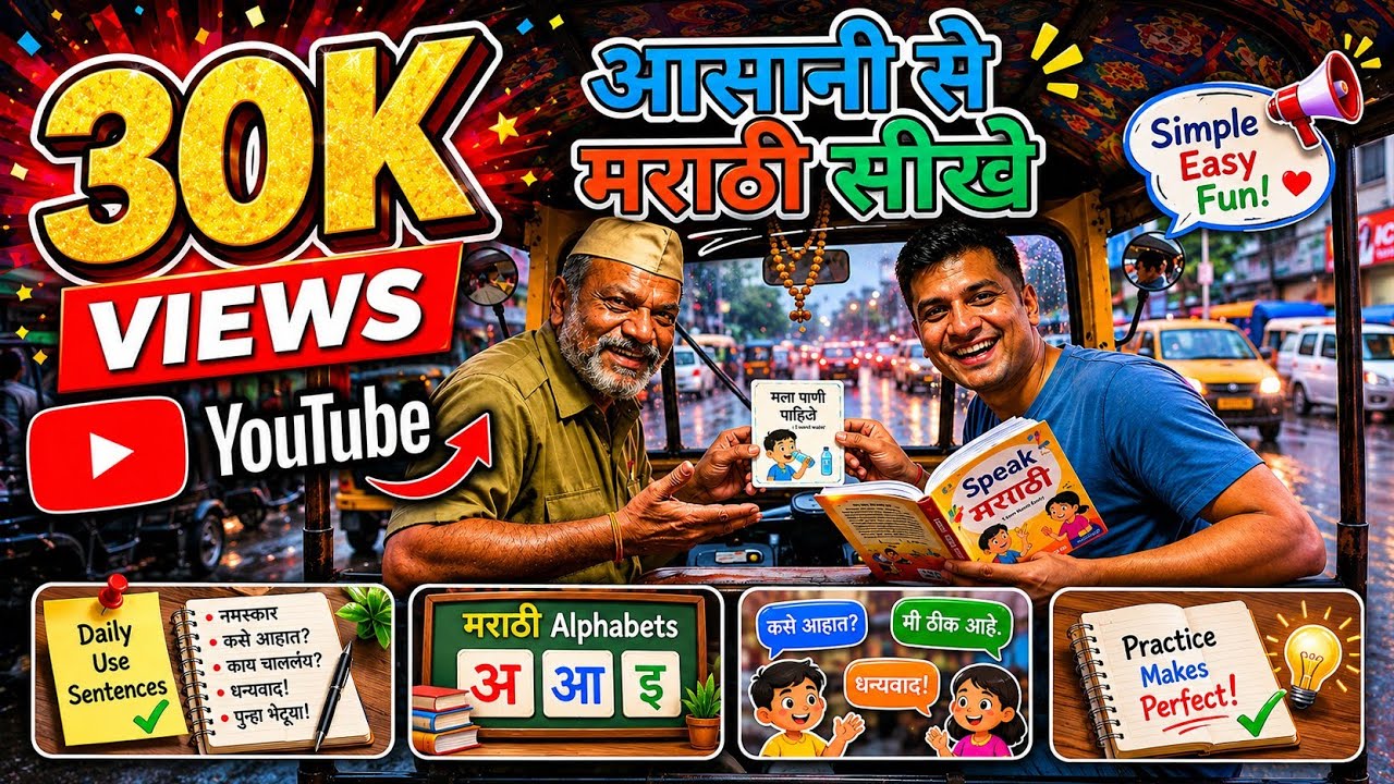 👉 Auto/Taxi Drivers ke liye Marathi | 10 Important Sentences | Learn Marathi Easy👉