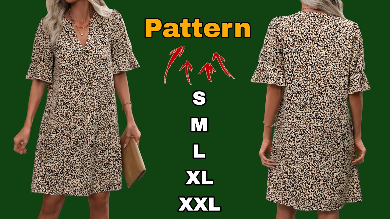 Sew Your Own Dress with These Easy Pattern Making Steps in 20 Minutes! Available in Sizes S to XXL!