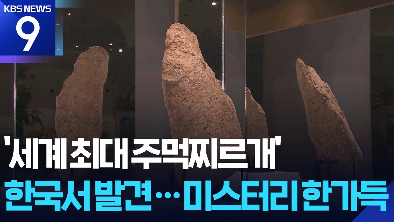 아파트 건설 부지에서 발견된 &lsquo;세계 최대 주먹찌르개&rsquo; [9시 뉴스] ​/ KBS  2026.03.25.
