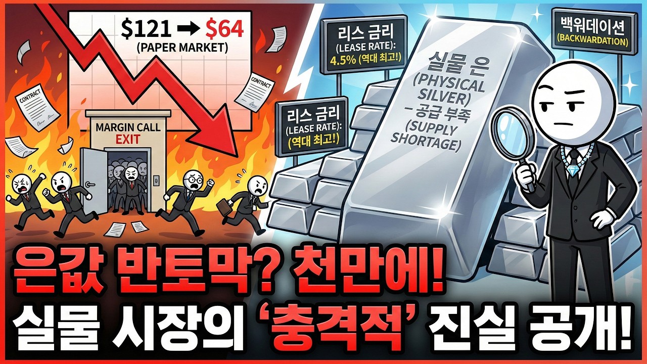 [단독] 리스 금리 4.5% 폭등! 은값 폭락은 '개미털기'였습니다. 지금이 저점 매수의 끝판왕인 이유