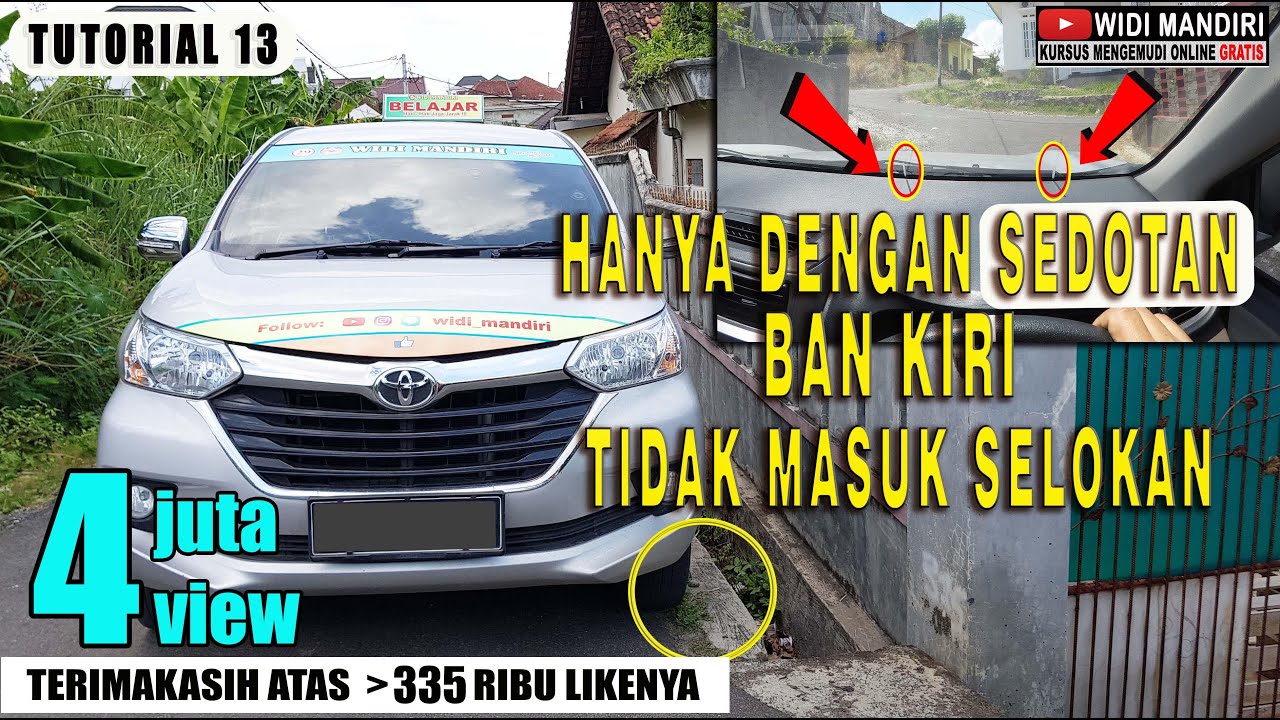 TRIK CUMA DENGAN SEDOTAN BODY KIRI KANAN TIDAK MASUK GOT | BELAJAR STIR MOBIL DARI NOL | TUTORIAL 13