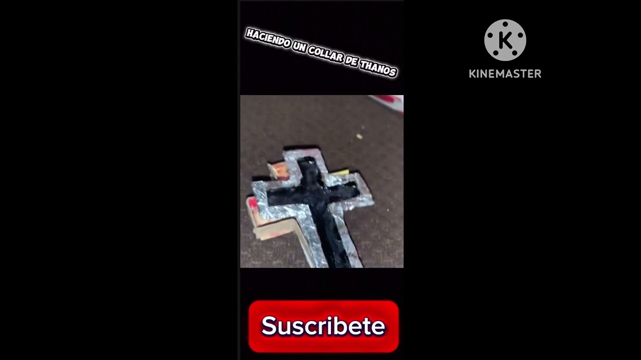 Yo asiendo un collar de thanos # collar  de cartón