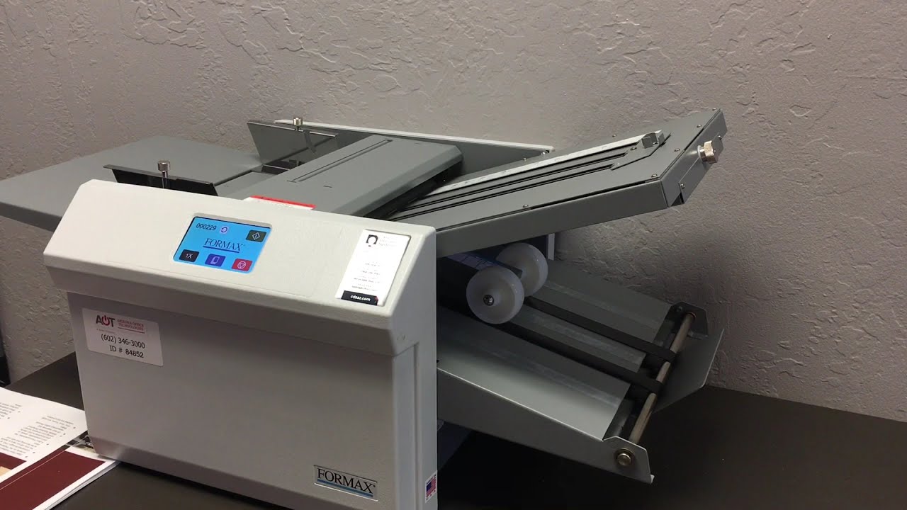Tri-Fold brochure set up on Formax FD 300