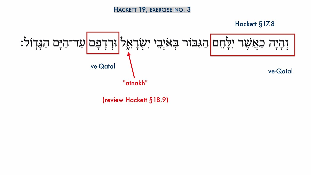 Hackett 19, no. 3: Practicing the Niphal (and other things!)