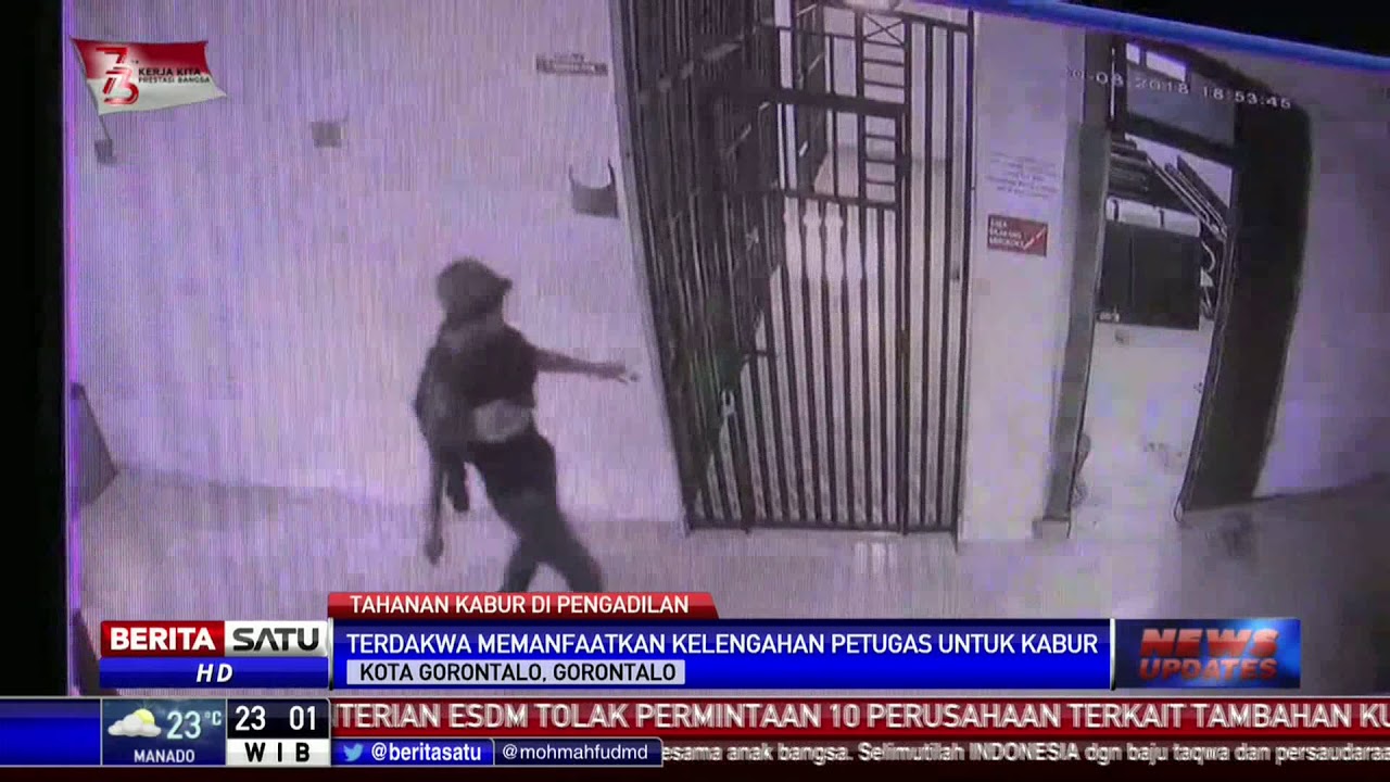 Terdakwa Kasus Narkotika Kabur Terekam CCTV