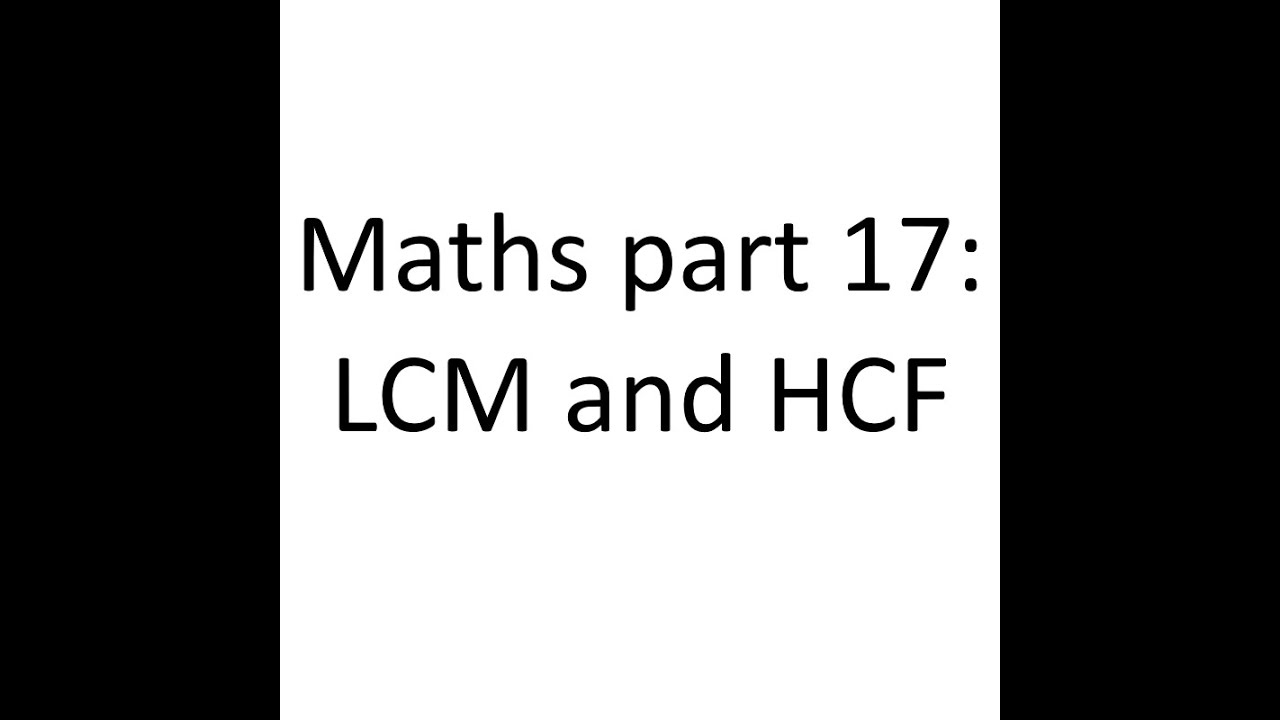 Mathematics LCM and HCF(in Arabic)