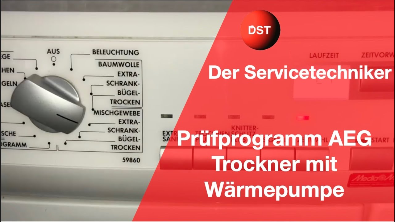 AEG, Electrolux Wärmepumpentrockner Prüfprogramm