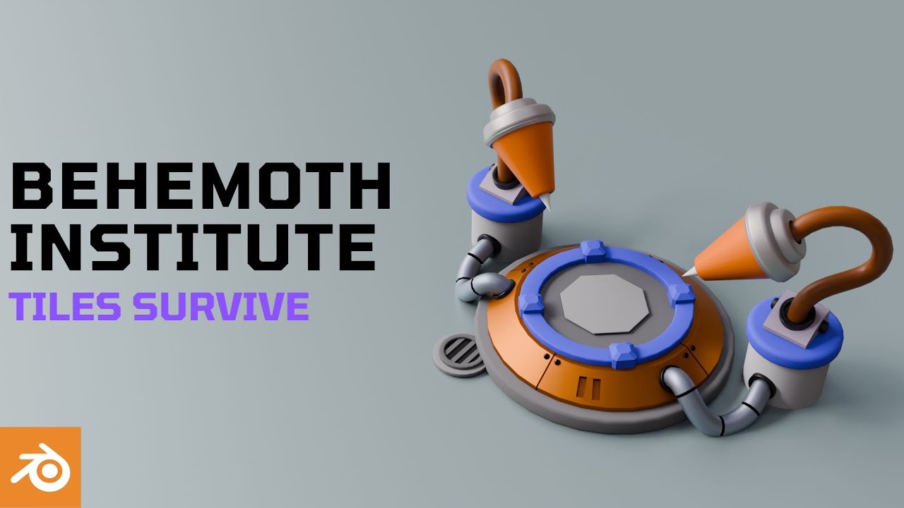 Behemoth Institute | Stylized 3D Game Model – Made in Blender