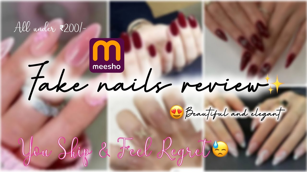 Affordable Fake Nails From Meesho 😍✨ All under ₹200/- 🤯 |  Glowmorearzoo