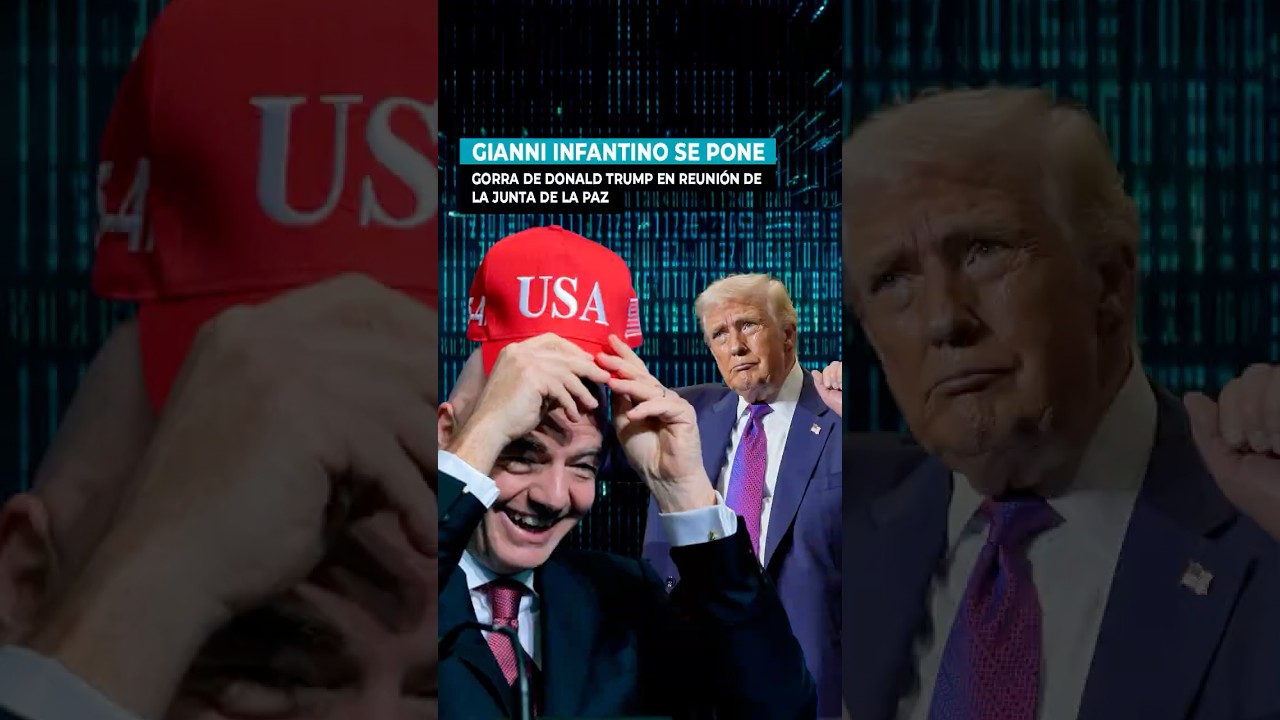 Gianni Infantino se pone gorra 🧢 de Donald Trump en reuni&oacute;n de la Junta de la Paz 😟